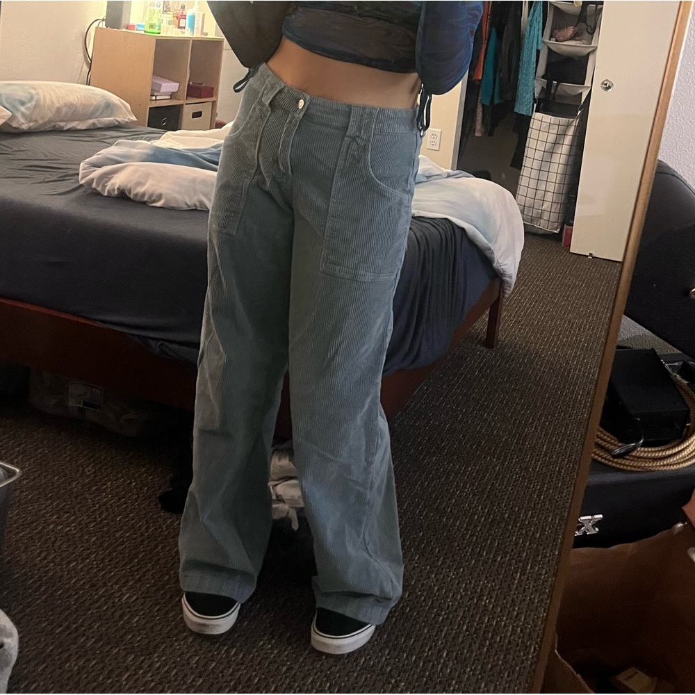Blue corduroy pants